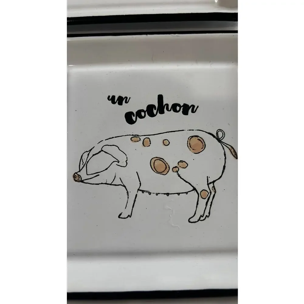Metal Farm Animal snack trays, approx 5 x 5, by Creative Co-op Zoe Ingram